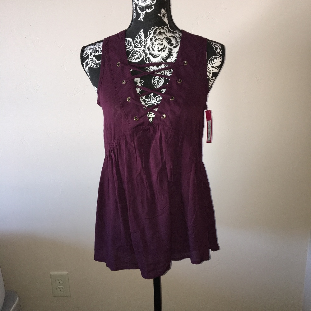 Sleeveless top in Plum
